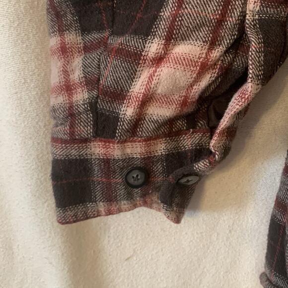 Levis mens large fleece lined plaid jacket gorp cool red black lumberjack outdoo - Picture 5 of 11